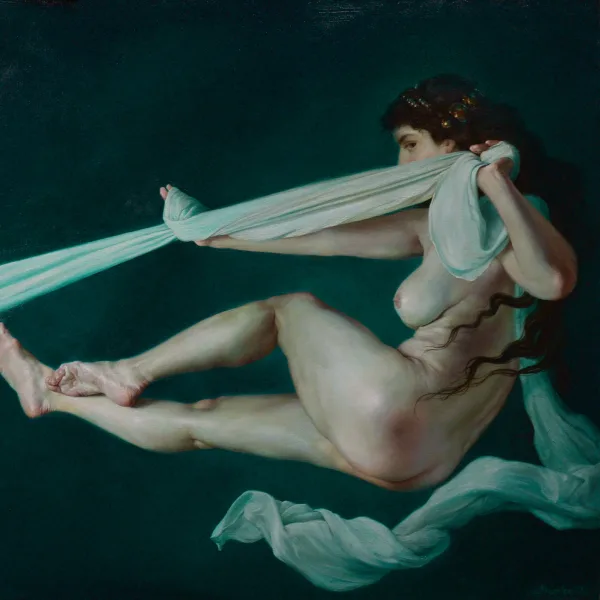 STEALING THE MOON, 70x130cm, 2021 (SOLD)